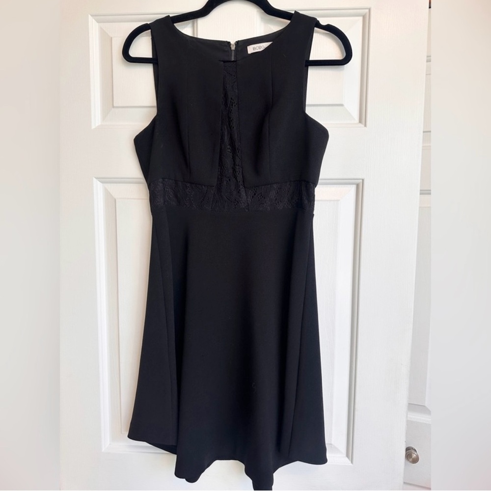 BCBG Generation Little Black Dress | Fit & Flare | Lace Detail | Size 6